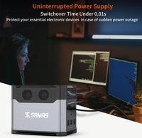 Station d'alimentation domestique SAMAS N069 1200W, batterie LiFePO4, onde sinusoïdale pure, démarreur de secours, longue durée de vie, compatible avec les panneaux solaires