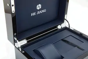 OEM/ODM Unique Black Customized Leather Watch Box Men Watch Packaging Display Case Box