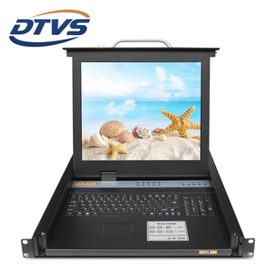 17 \ "16-Port RJ45 Mạng <span class=keywords><strong>KVM</strong></span> chuyển đổi 1U <span class=keywords><strong>Rackmount</strong></span> với Cat5 tương thích LCD giao diện điều khiển ngăn kéo trong kho - Product Image 1