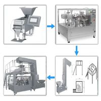 Réduction des tarifs douaniers Pailles en plastique Feuille Bâtons de diamant Comptage Machine d'alimentation Pochette Machine d'emballage de sachets rotatifs