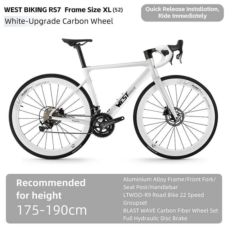 Roue en carbone blanc-XL