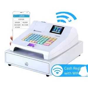 Impresora térmica digital para negocios, máquina de caja registradora con pantalla dual de 58mm, para pago de facturas, compra a Mesa de tienda