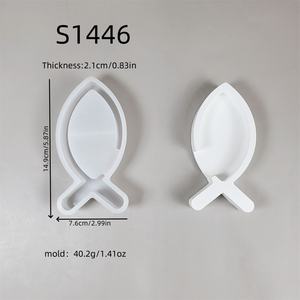 Moldes de almacenamiento de Arte de resina 3D ecológicos hechos a mano S1446 PC Ins adornos de pescado tallado herramientas de pastel de silicona - Product Image 2