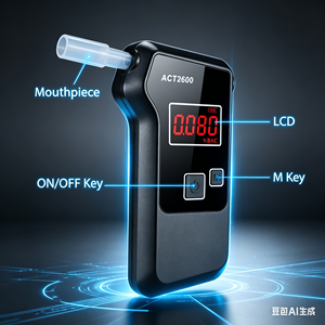 Alcooltest numérique portable très vendu, testeur d'alcool haute précision au <span class=keywords><strong>prix</strong></span> d'usine - Product Image 3