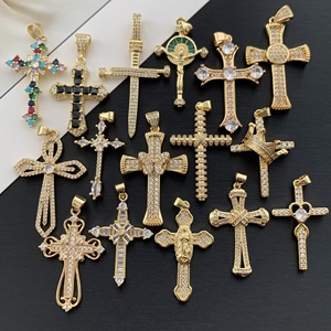 BD-C6215 Ciondoli Religiosi Multipli <span class=keywords><strong>a</strong></span> Croce <span class=keywords><strong>per</strong></span> Creazione Gioielli, Charms <span class=keywords><strong>a</strong></span> Croce Cristiana, Accessori <span class=keywords><strong>per</strong></span> Collane con <span class=keywords><strong>Gesù</strong></span> e Vergine <span class=keywords><strong>Maria</strong></span> - Product Image 1