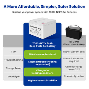 Batería Recargable de Plomo-Ácido VRLA AGM 12V24Ah para Energía Solar Doméstica con Almacenes en África - Product Image 4