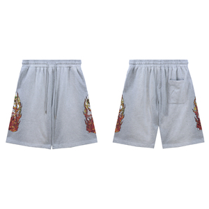 Hiphop Streetwear Mode Sublimatie Zuur Gewassen Shorts Gratis Verzending Die Beslist Oorlog Hoge Kwaliteit Vintage Mannen Corduroy Stof