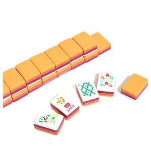 Fichas de Mahjong Americanas de PVC, Personalizadas, de Cuatro Capas, con Bloques de Color, Mini Juego de Mahjong Portátil para Viajes, Juego Manual - Product Image 5