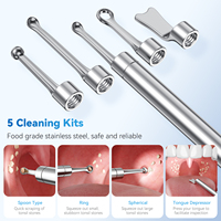 Kit professionnel d'élimination des calculs amygdaliens, extracteur électronique avec caméra pour l'hygiène buccale, portable et visuel
