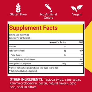 Complément alimentaire OEM Pure Ingredients CoQ10 Gummies, complexe de vitamines et de minéraux avec un mélange énergétique et antioxydant pour adultes - Product Image 5