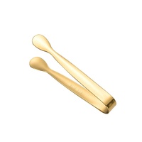 Pince à glaçons en acier inoxydable 304 dorée, mini pince à sucre, pince à dessert pour bar et fête du thé