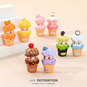 Mignon doux cône Didi Meng Grain résine artisanat en plastique bureau voiture ornements marée jouer en direct à toucher sac aveugle - Product Image 4