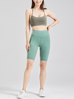 Yutuo Sport-Fitness Damen High-Waist Elastische Enge Hosen Po-Formende Yoga-Shorts Leggings Einfarbig Polyester/Spandex Leichtgewichtig Vierwege-Stretch