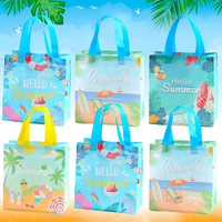 Vente en gros Sac non tissé personnalisé Sac fourre-tout non tissé réutilisable laminé pour les fêtes hawaïennes d'été