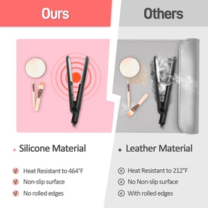 Customized Molding Calendering Waterproof Silicone Makeup Mat 400x300mm Easy Clean <b>Table</b> <b>Protector</b> for Home Salon Makeup Artists - Product Image 4