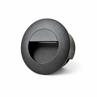 Lumière d'escalier ronde LED IP65 étanche pour extérieur, jardin, mur, encastrée, 3W, blanc chaud