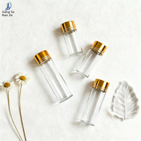 Bouteille à réactifs à bouchon doré oxydé, diamètre 22 mm, bouteille d' aliquotage scellée à capuchon vissé, bouteille à vœux à large ouverture
