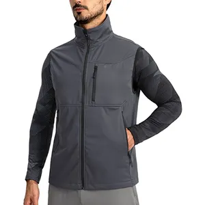 Custom men life vests soft shell vest outdoor waterproof sport vest uniform customized logo printing mywear made in china