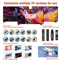 Téléviseur OEM d'usine, acceptant les commandes personnalisées, Smart TV Android intelligente, 17, 22, 32, 50, 55, 65, 70, 75, 85 pouces, pour hôtel et maison