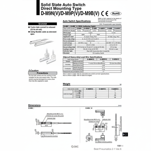 Interruptor automático SMC Pneumatics, interruptor automático, 2, 2 - Product Image 1