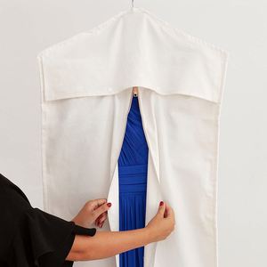 Sac de rangement pliable pour vêtements 100% coton avec fermeture à glissière, motif lettres, grande taille pour les voyages - Product Image 4