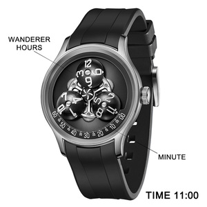 นาฬิกาข้อมืออัตโนมัติ Unique Mechanical Wandering Hours  สามารถปรับแต่งโลโก้แบรนด์ได้  รับผลิตแบบ OEM รุ่น SM1056 - Product Image 1