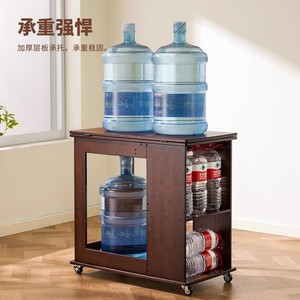 Bamboo <b>folding</b> coffee <b>table</b>, multi-functional <b>small</b> <b>table</b>, <b>small</b> apartment living room side cabinet, household movable trolley, - Product Image 5