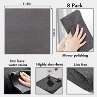 Chiffon de nettoyage magique en microfibre ultra-absorbant pour la cuisine, gris