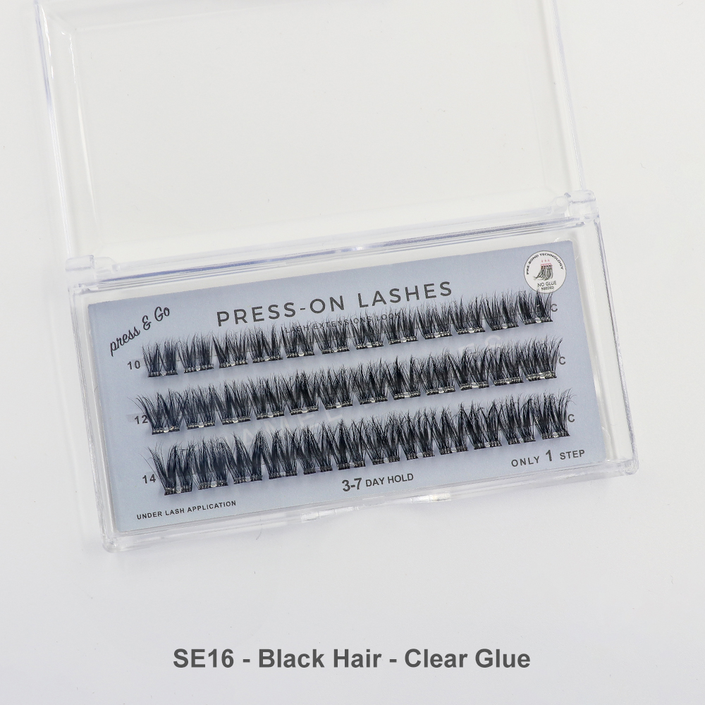 3 Lignes - SE 16 - Cheveux Noirs - Colle Transparente