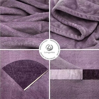 Couverture en polaire de flanelle unie douce et confortable personnalisée pour la décoration intérieure canapé literie canapé