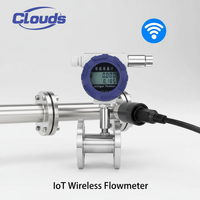 Débitmètre numérique sans fil Clouds Wireless Turbine Flow Meter avec totalisateur à distance 4G NB-IoT LoRa et accumulateur d'impulsions, synchronisation cloud