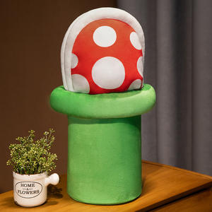 Chaussons <span class=keywords><strong>Mario</strong></span> Champignon Piranha Plant Chaussons d'intérieur d'hiver chauds en peluche Chaussons d'intérieur en polyester durable - Product Image 5