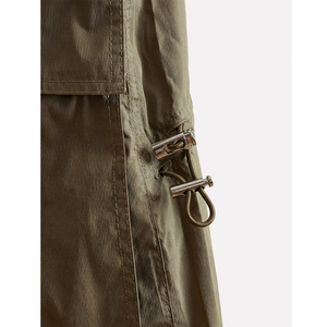 <span class=keywords><strong>Pantalon</strong></span> cargo <span class=keywords><strong>parachute</strong></span> personnalisé ODM/OEM pour femme, <span class=keywords><strong>vert</strong></span> olive, avec cordon de serrage, style streetwear ajustable - Product Image 4