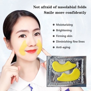 Patchs nasogéniens au citron pressé à chaud sous marque privée, réducteurs de <span class=keywords><strong>rides</strong></span> et <span class=keywords><strong>rides</strong></span> du sourire, masque facial raffermissant et hydratant, OEM - Product Image 2