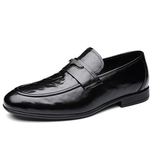Mocasines Negros de Cuero Genuino Hechos a Mano para Hombre, Zapatos de Vestir Casuales de Negocios, Suela Antideslizante Cómoda - Product Image 5