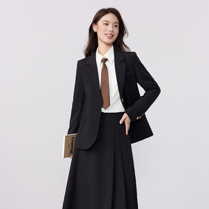Women's Suit Set Midi Skirt Polyester Anti-Wrinkle Office Lady Full Sleeve Formal Wear - Product Image 4