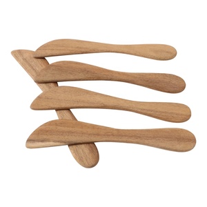 Couteau à beurre électrique en <span class=keywords><strong>bois</strong></span> d'acacia, 5 pièces, couteau à épandeur en <span class=keywords><strong>bois</strong></span>, sans percer - Product Image 3
