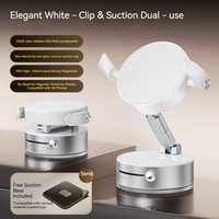 Support de téléphone pliable à clipser, fixation magnétique, rotation réglable, base à ventouse, aimant puissant N54 pour bureau, voiture, mur