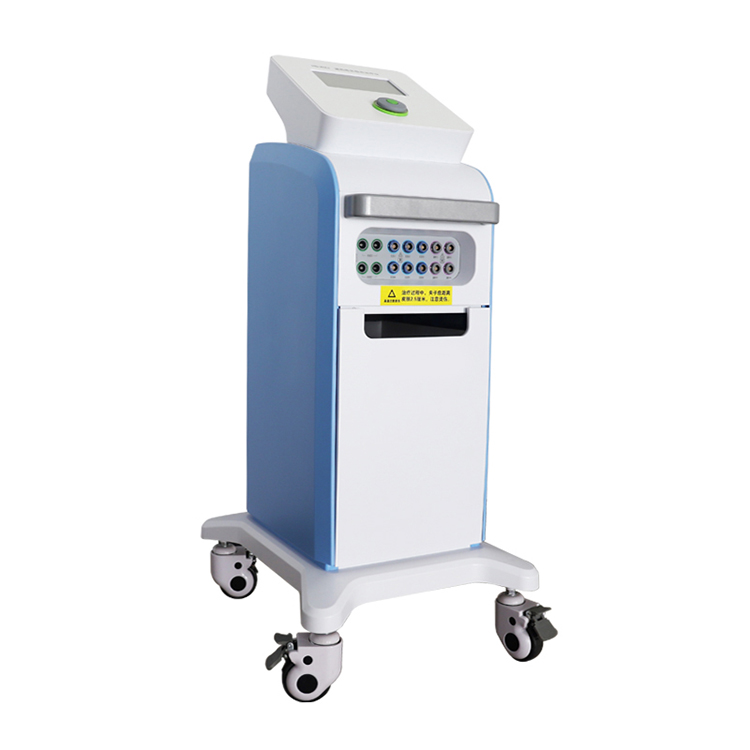 Máquina de terapia física de alta calidad basado en carrito con 24 cabezales dispositivo de electroacupuntura e hipertermia