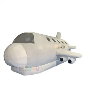 Hot Sale Inflatable Game Airplane Tunnel Game Inflatable Air Plane For Amusement Park Commercial Bounce Castle For Sale