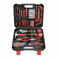 Kit d'outils de réparation d'atelier en acier au carbone fabriqué en Chine, best-seller transfrontalier, avec mallette rigide, à commande manuelle