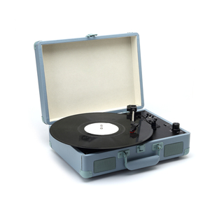 Tourne-disque portable pour vinyle avec Bluetooth et enregistrement LP vers PC au format MP3, lecteur de disques vinyles avec poignée de transport - Product Image 1