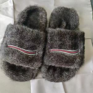 2026 Autumn and Winter Flat Bottom Home Furry Warm <b>Slippers</b> for Men and Women - Product Image 3