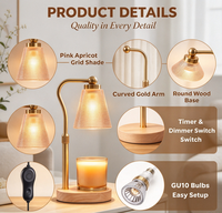 Lampe chauffe-bougie avec minuterie, chauffe-cire pour cadeaux d'anniversaire, cadeaux de Noël pour femmes, maman, elle, cadeau de pendaison de crémaillère