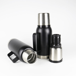 Grande <span class=keywords><strong>thermos</strong></span> à café pour les voyages, en acier inoxydable, bouteille isotherme sous vide avec poignée de tasse, garde les liquides chauds et froids - Product Image 3
