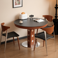 Table à manger extensible en bois massif de style vintage français, table ovale pliante, plateau en ardoise, 6 places, utilisation en restaurant, style Bauhaus, pour la maison