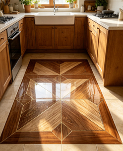 Baldosa de Porcelana Esmaltada con Acabado Brillante y Diseño de Madera de 600x600 mm, Resistente a las Manchas, para Sala de Estar, Fabricante de Baldosas en China - Product Image 4