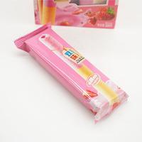Haute qualité 210g Mini rouleaux d'oeufs Biscuit fraise douce et saveur originale croustillante pour partager l'emballage de la boîte