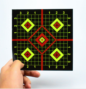 Premium SelfAdhesive 8Inch Fluorescent Grid Practice Sheet with Splatter Effect for Outdoor Aiming and Visual Precision Training - Product Image 1