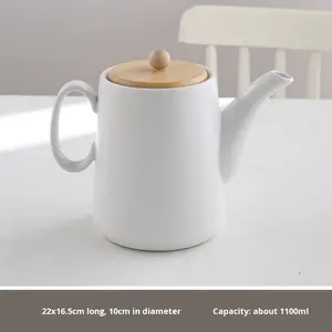 Cafetera de Cerámica de Gran Capacidad <span class=keywords><strong>con</strong></span> Diseño Nórdico, Accesorio para <span class=keywords><strong>Café</strong></span> y Té, Tetera <span class=keywords><strong>con</strong></span> Tapa - Product Image 1